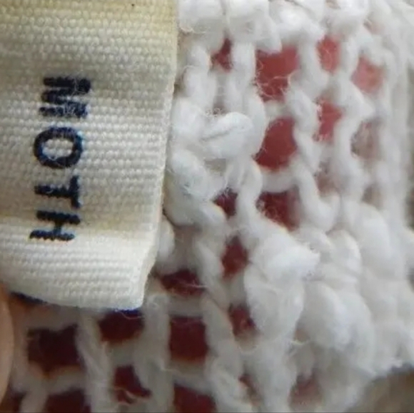 Moth Anthropologie Cream Button Turtleneck Sweater - Picture 3 of 4